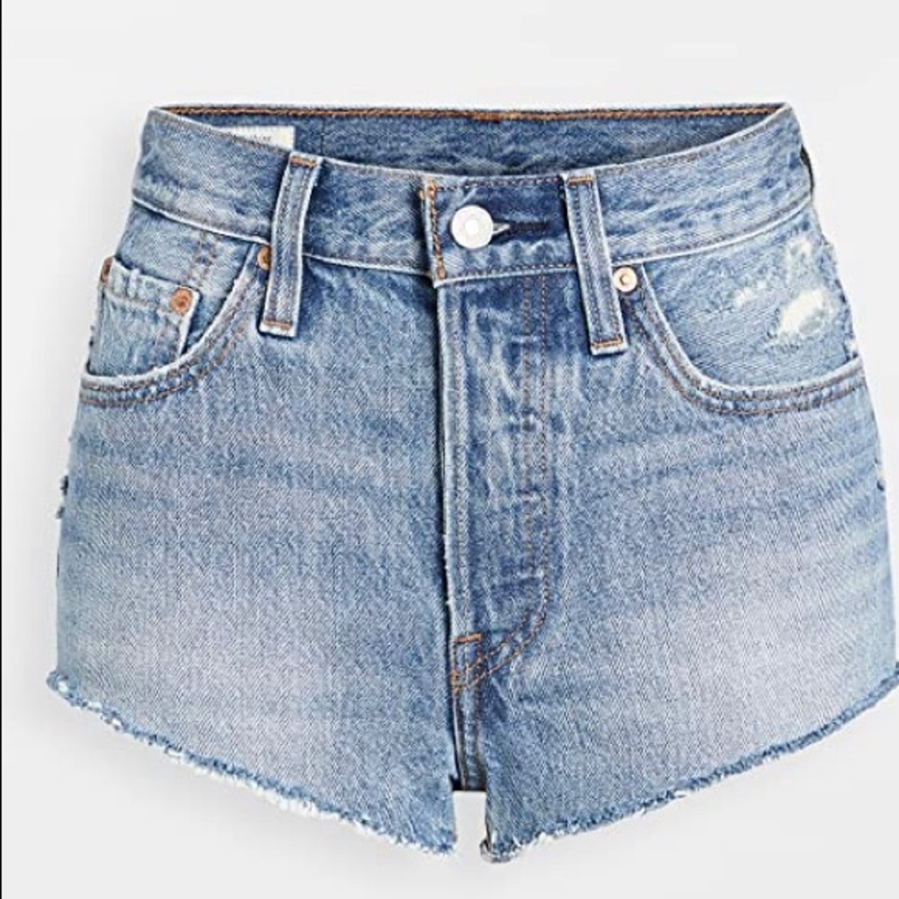 Levi’s 501 Tiny Shorts Size 29 - Enhanced with fading/shredding; great condition
